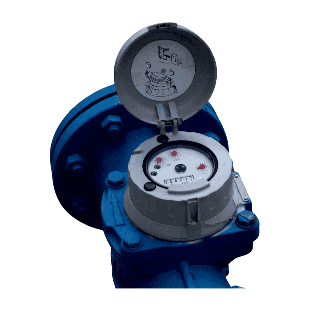 Mechanical flow meter with cover