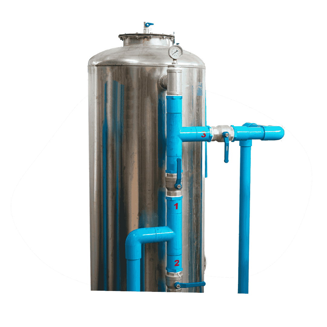 Water filtration system for removing impurities and suspended solids