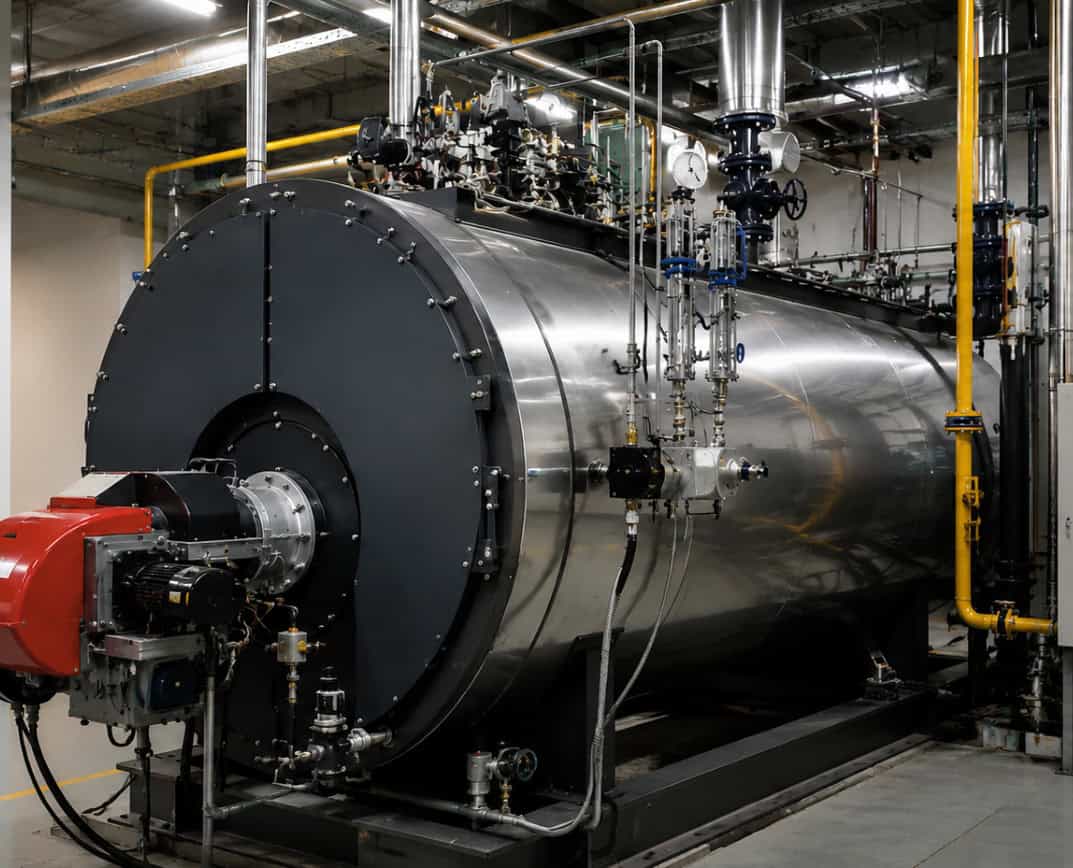 Steam boiler plant room at a Hong Kong hotel protected by HydroFLOW
